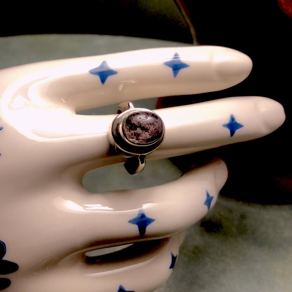 Women’s bohemian sterling silver ring.